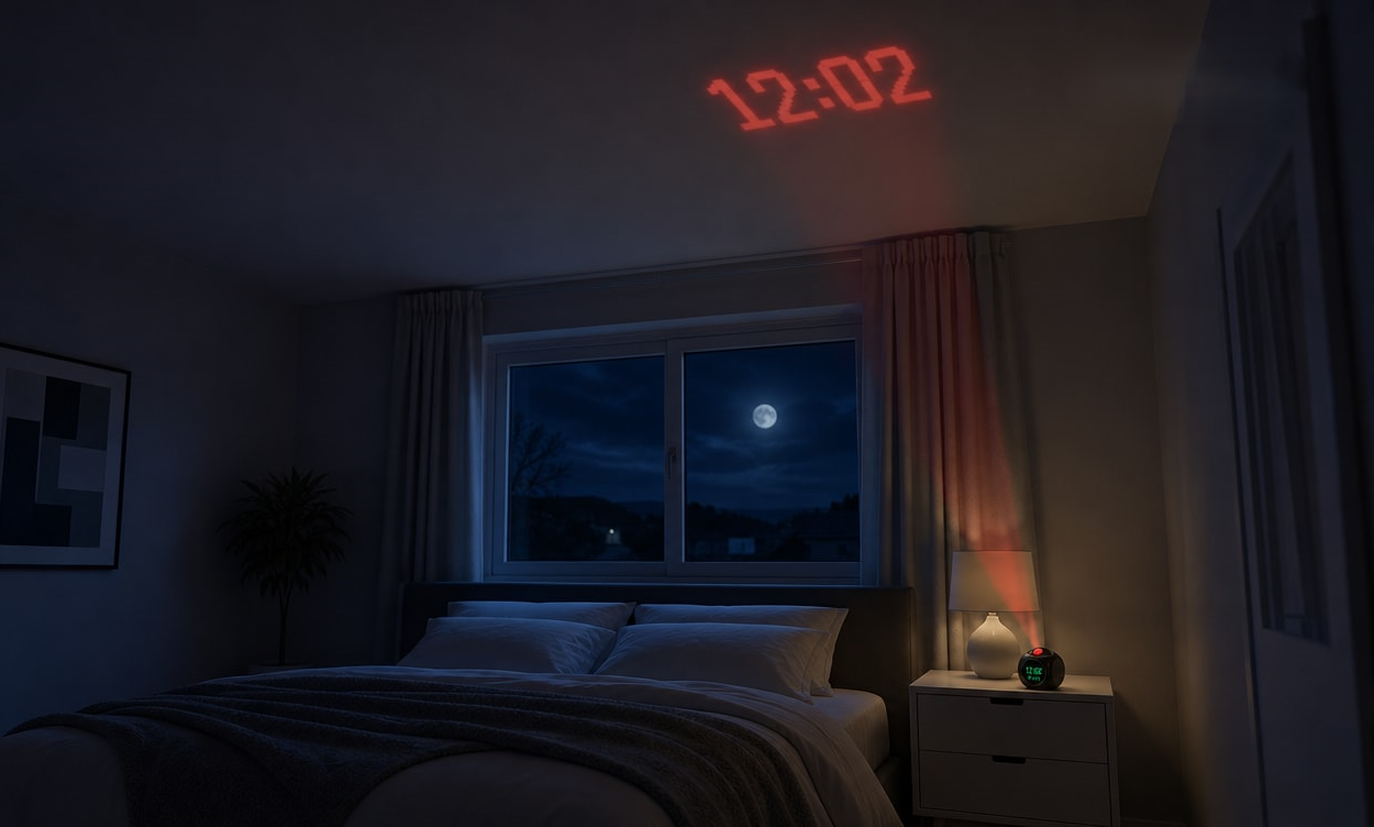 Smart LED Projection Clock with Weather Display & Voice Control