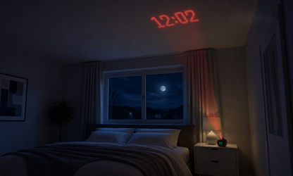 Smart LED Projection Clock with Weather Display & Voice Control