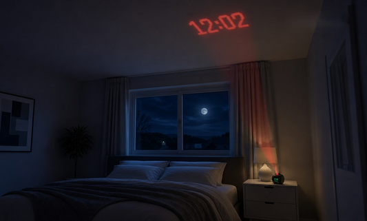 Smart LED Projection Clock with Weather Display & Voice Control