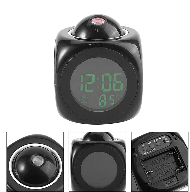 Smart LED Projection Clock with Weather Display & Voice Control